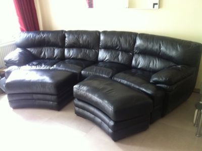 Curved Leather Sofa on Furniture Delivery From Liverpool  L36 To Blackpool  Fy4   96362