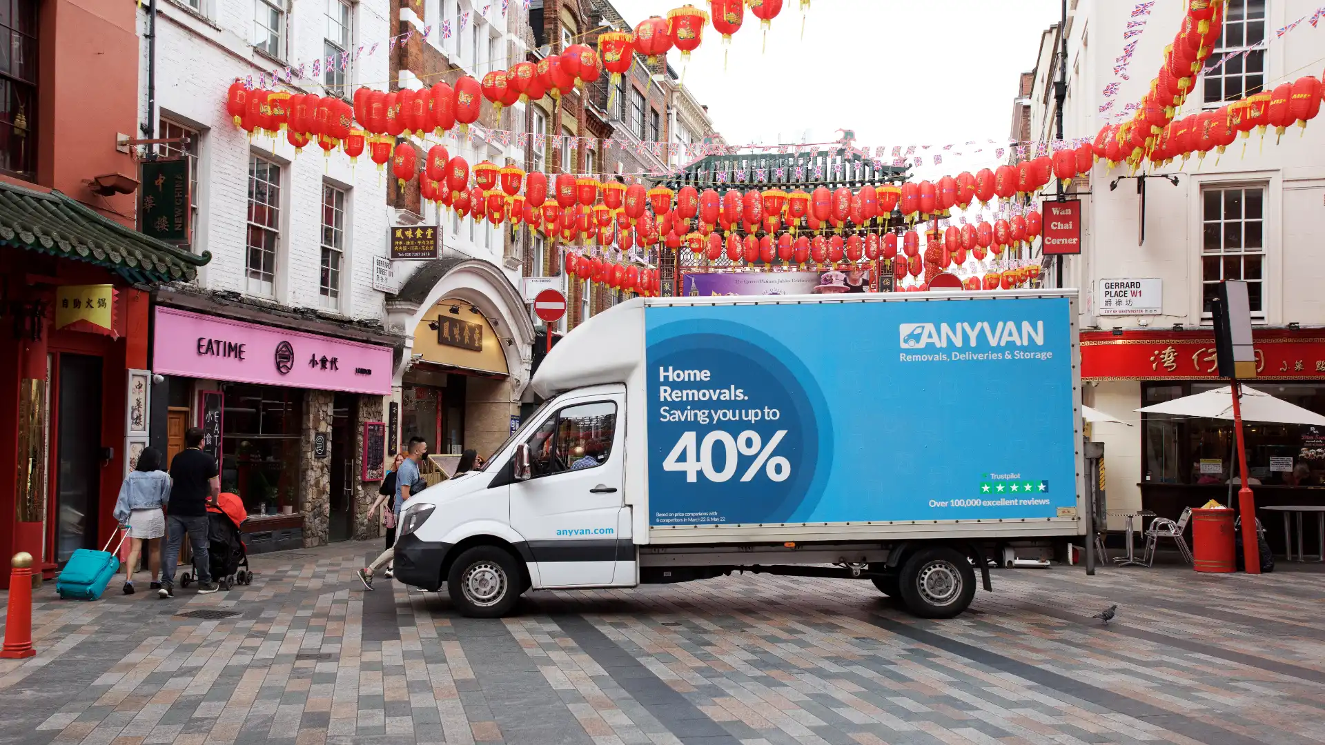 AnyVan in the centre of Chinatown