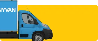 image of a man and van moving van